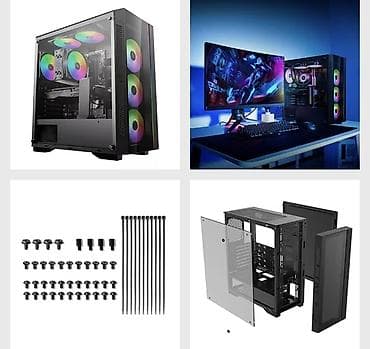 системные блоки игровой: Корпус ПК, Новый, DeepCool, ATX, цвет - Черный — 6