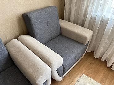 Мебельные гарнитуры: Комплект мягкой мебели, Б/у, Самовывоз, цвет - Серый — 4