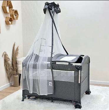 Манеж-кровать, Раскладной, Другой материал