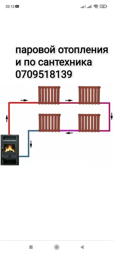 Установка металлических труб, Установка батарей, Монтаж отопления Бесплатная консультация, Демонтаж, Гарантия Больше 6 лет опыта