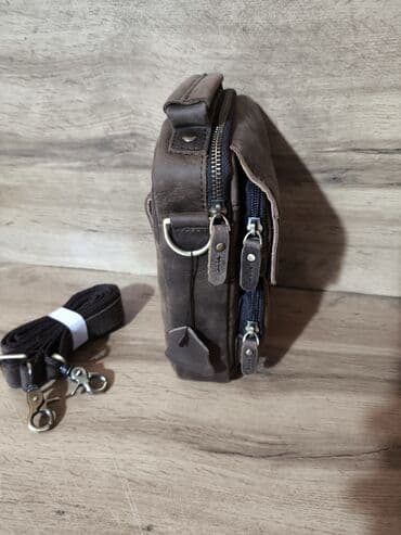 сумка седло: Барсетка, Материал: Натуральная кожа, Новый — 3