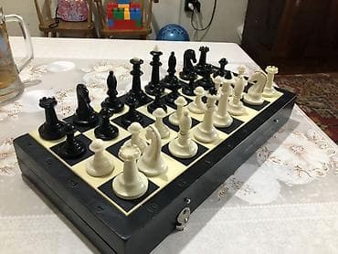 шахматные часы купить бу: Шахматы настольные с комплектом фигур - Классическая доска 8×8 в — 6