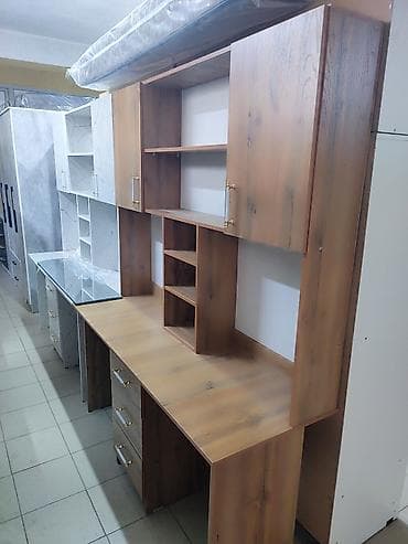 Комплект офисной мебели, Полка, ДСП, цвет - Коричневый