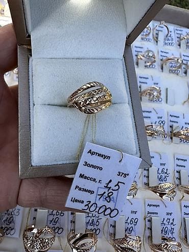 Ювелирные изделия: Кольцо, Проба 375, Женские, Без вставки, Новый — 2