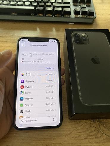 iphone 1e pro: IPhone 11 Pro, Б/у, 256 ГБ, Space Gray, Коробка — 6