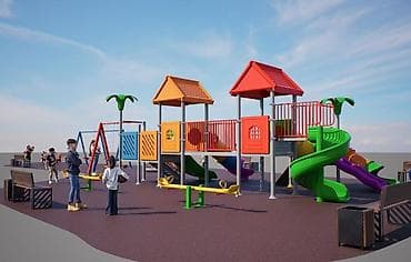 детские игровые площадки: Детская площадка Для улицы — 2