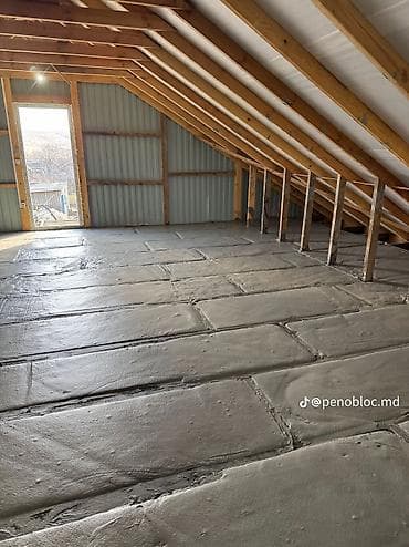 Утепление крыши и перекрытий жидким пенобетоном - Тепло- и at lalafo.kg Утепление крыши и перекрытий жидким пенобетоном - Тепло- и