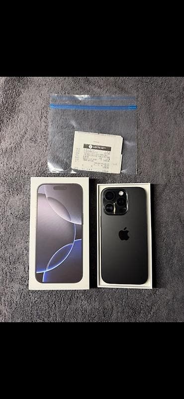 Уюлдук телефондор жана аксессуарлар: IPhone 16 Pro, 128 ГБ, Кара, Куту, 93 % — 2