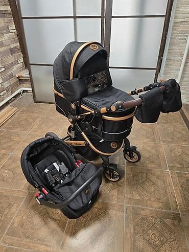 toy boy: Коляска, Другой бренд, цвет - Черный, Б/у — 1