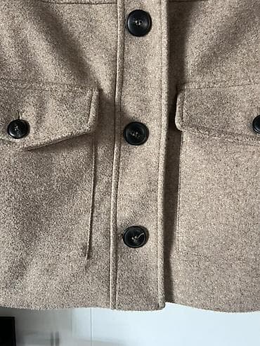 форма сварочный: Укороченное шерстяное пальто-куртка ZARA в хорошем состоянии — 8