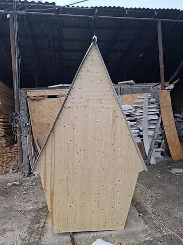 баня проект: Туалетная кабинка, будка, Материал: Дерево — 1