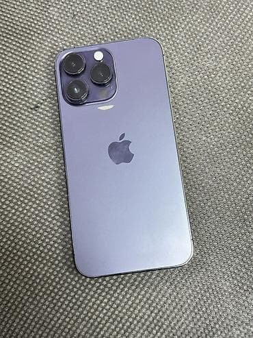 IPhone 14 Pro, Б/у, 128 ГБ, Deep Purple, Чехол