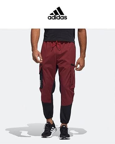 coros pace: Мужские спортивные брюки-джоггеры карго - Цвет: бордовый с черными — 4