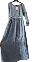 брендовая одежда больших размеров для женщин: Повседневное платье, Индия, Лето, Длинная модель, Крестьянка, XL — 3