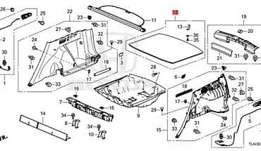 хона: Обшивка багажника Honda 2019 г., Новый, Оригинал, Япония — 3