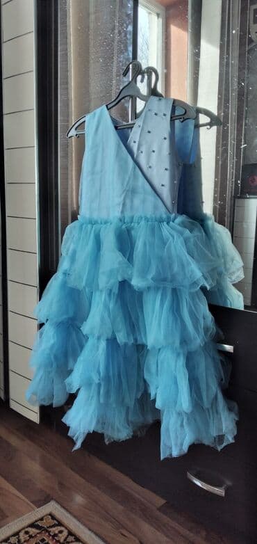 Игрушки: Детское платье, цвет - Голубой, Б/у — 1