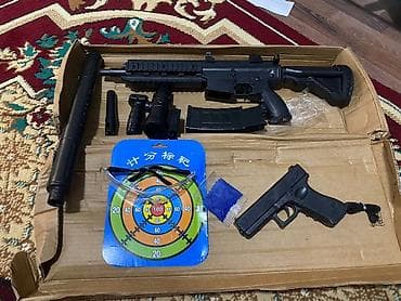 Игровой набор для стрельбы по мишеням (пружинные игрушечные автоматы и