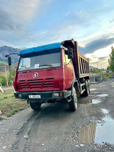вождение фуры для начинающих: Самосвал Shaanxi (Shaanxi/Shacman) 6x4, красный кабover. - Колесная — 2
