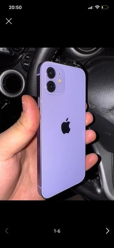 мобила: IPhone 12, Б/у, 128 ГБ, Deep Purple, Коробка, 90 % — 1