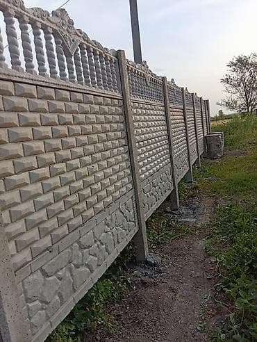 Бетонные еврозаборы: Бетонный еврозабор, Другой бренд, Односторонний, Новый, Оптом,Безналичный расчет — 7