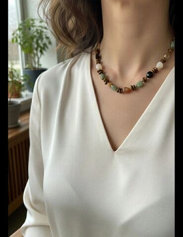 пышное фатиновое свадебное платье: Бусы, Женские — 1