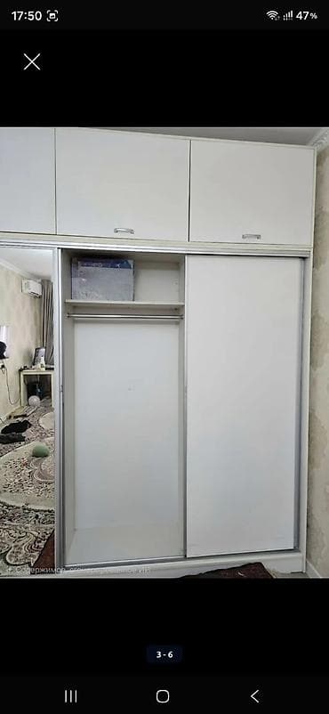 Шкаф-купе с антресолью, белый - Конструкция: трехдверный шкаф-купе; — 4