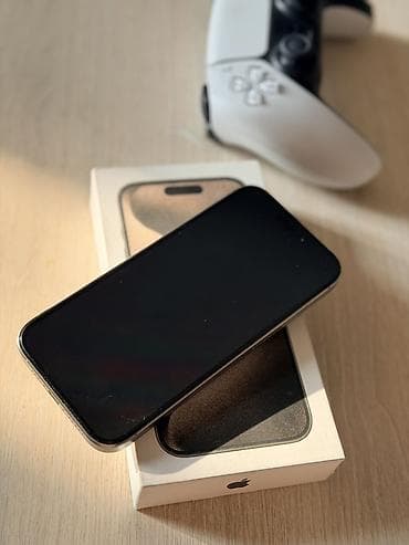 Apple iPhone: IPhone 15 Pro, Б/у, 256 ГБ, Natural Titanium, Коробка — 5