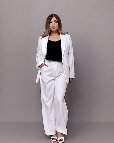 пиджак белый: Пиджак женский/шёлковый топ под пиджак Пиджак 1-4 фото - 600 сом — 7