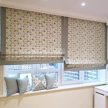 римские жалюзи: Римские шторы для дома - Тип: текстильные римские шторы на подъемном — 1