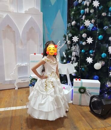 Детское платье, цвет - Белый, Новый