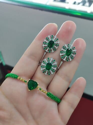 свадебные наборы ручной: Набор украшений, Проба 925, Женские, Новый — 5