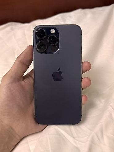 apple 6: IPhone 14 Pro Max, Б/у, 128 ГБ, Deep Purple, Наушники, Защитное стекло, 81 % — 1
