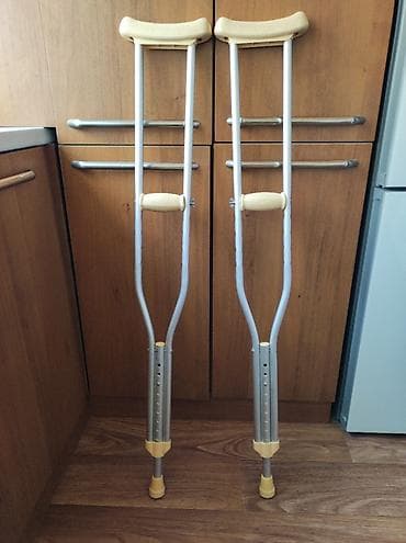 костыли цена: Костыли подмышечные пара. - Материал: легкий алюминий с прочными — 1