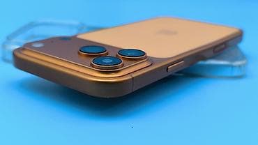 iphone 2 sim: IPhone 17 Pro Max, Б/у, 1 ТБ, Золотой, Чехол, 100 % — 2