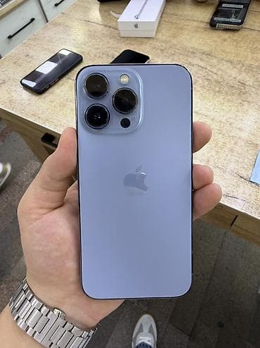 itel a25: IPhone 13 Pro, Б/у, 256 ГБ, Blue Titanium, Защитное стекло, 95 % — 1