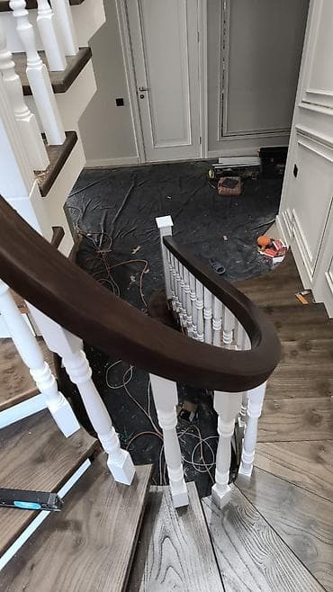 Оборудование для производства: Деревянная лестница Для дома, Бесплатный замер, Форма лестницы: Прямая, Стиль: Классический — 4