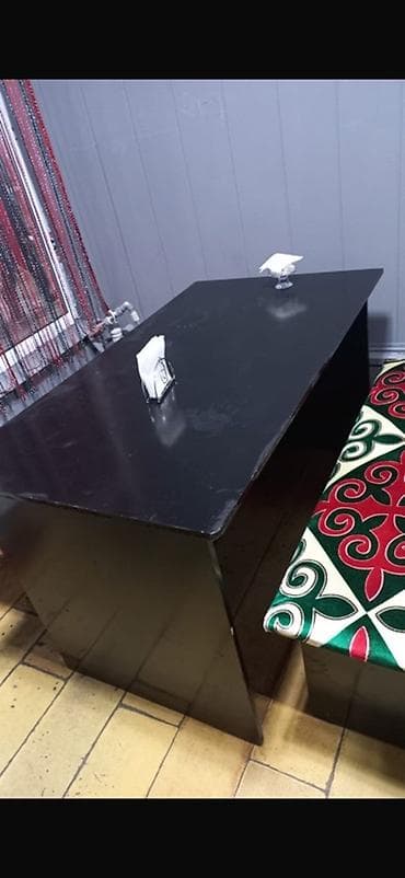 Стол для кафе, Прямоугольный, цвет - Черный at lalafo.kg Стол для кафе, Прямоугольный, цвет - Черный