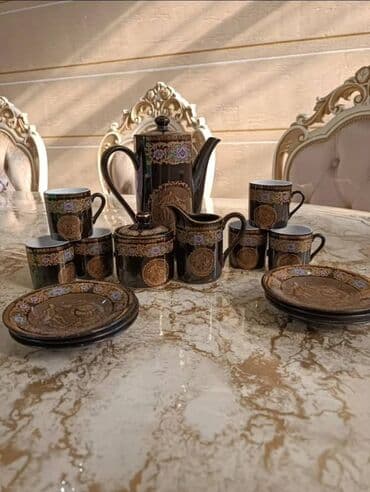 элитный кофейный набор: Кофейный сервиз с восточным орнаментом Состав набора: - кофейник с — 1