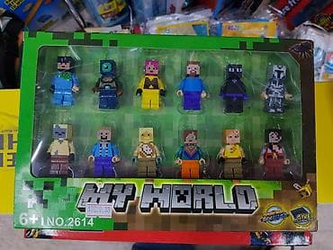 фигурки купить: Набор мини-фигурок “My World” (стилизовано под квадратный пиксельный — 1