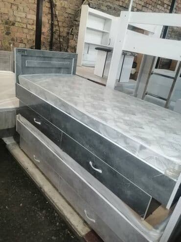 Односпальная кровать, Новый, С матрасом, длина - 190 см