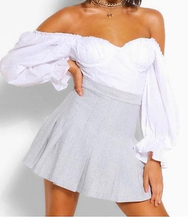 Блузки: Милая Юбка XS/S. Серая Юбка от английского онлайн магазина Boohoo — 1