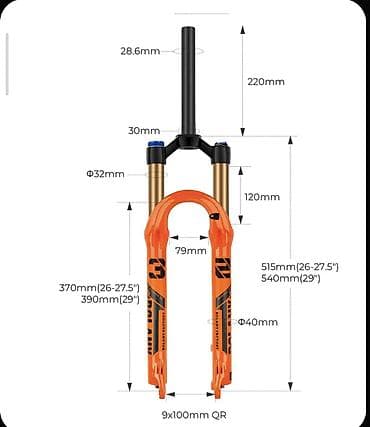rolls roys: Амортизационная велосипедная вилка BOLANY 27.5" Основные — 10