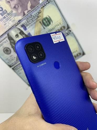 телефон 2000: Redmi, Redmi 9C, Б/у, 32 ГБ, цвет - Синий, 1 SIM, 2 SIM — 3