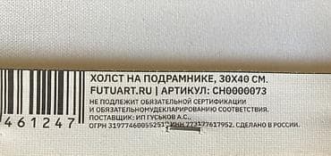 Холст на подрамнике 30×40 см Новый холст на подрамнике FutuArt (30х40