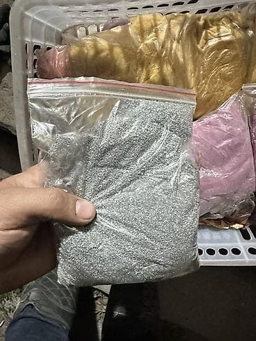 аквариумистик: Цветной декоративный песок и блёстки в пакетах - Фракция: мелкая — 1