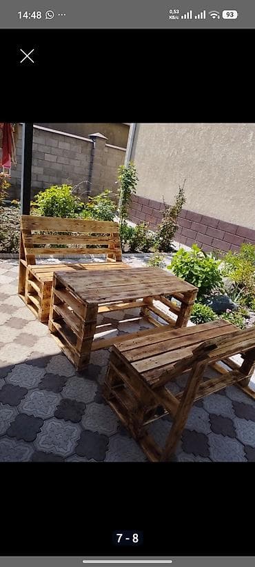 столл: Комплект садовой мебели, Стулья, Дерево — 5