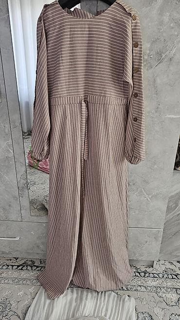 Повседневное платье, Made in KG, Осень-весна, Длинная модель, Прямое, XL