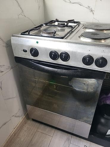 газ плита индезит: Indesit, Комбинированная, Механическое, Напольная, Б/у — 3