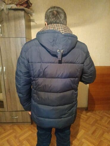 мужской зимний куртка: Куртка мужская зимняя.новая темно синяя размер большой восток5 — 7