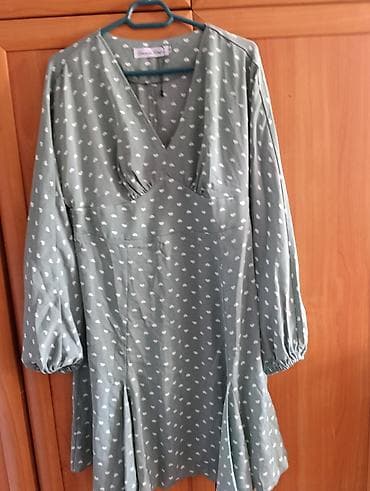 платье на завязках: Новое Платье Giovanni Brossco - Цвет: Тиффани с белым принтом в виде — 3